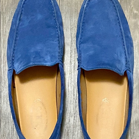 TOD'S Mens Blue Suede Driving Shoe - Picture 2 of 10